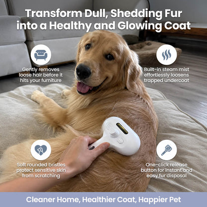 PuriFur™ Premium Pet Steam Brush